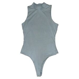 Super down revolve Earl grey blue high neck bodysuit women’s size XS